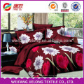 2017 latest designs suitable price 3D printed 4pcs 100% polyester bedding sets from Weifang for India Market